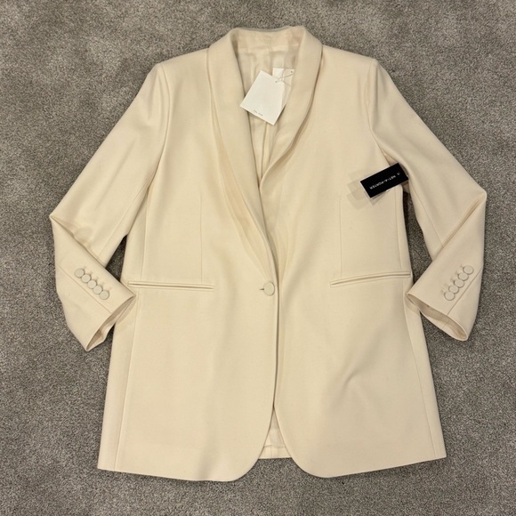 The Row Jerry Jacket in Wool Cream Blazer Size 12 NWT - Picture 7 of 16